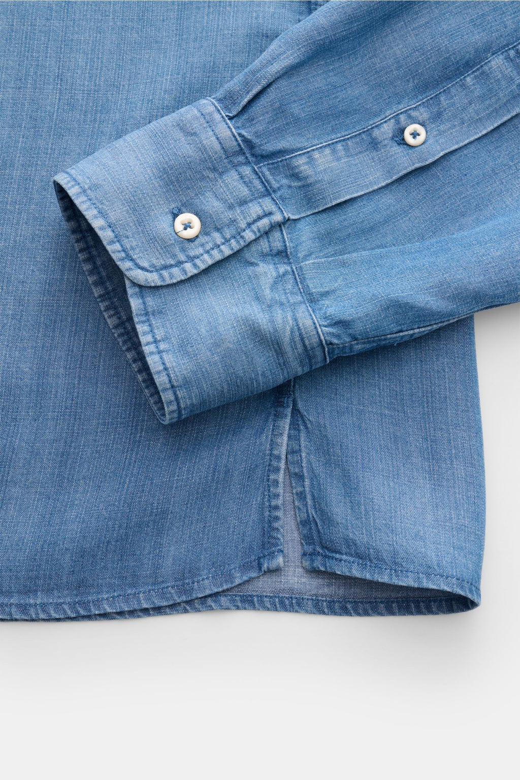 Officine Générale Casual shirt 'Guido' Kent collar - blue mottled