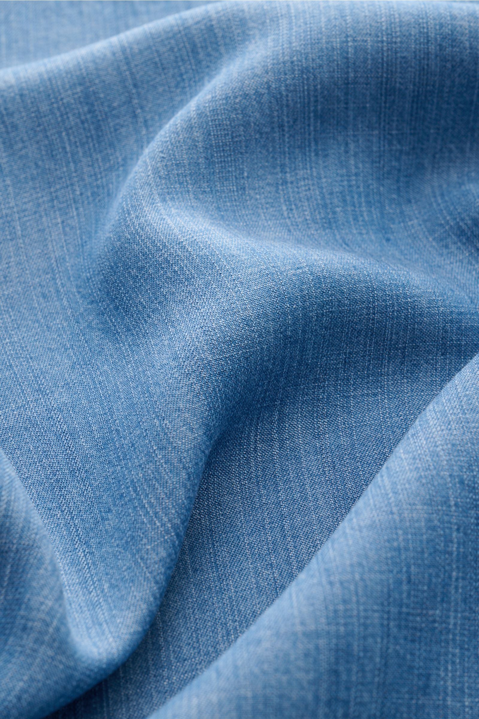 Officine Générale Casual shirt 'Guido' Kent collar - blue mottled