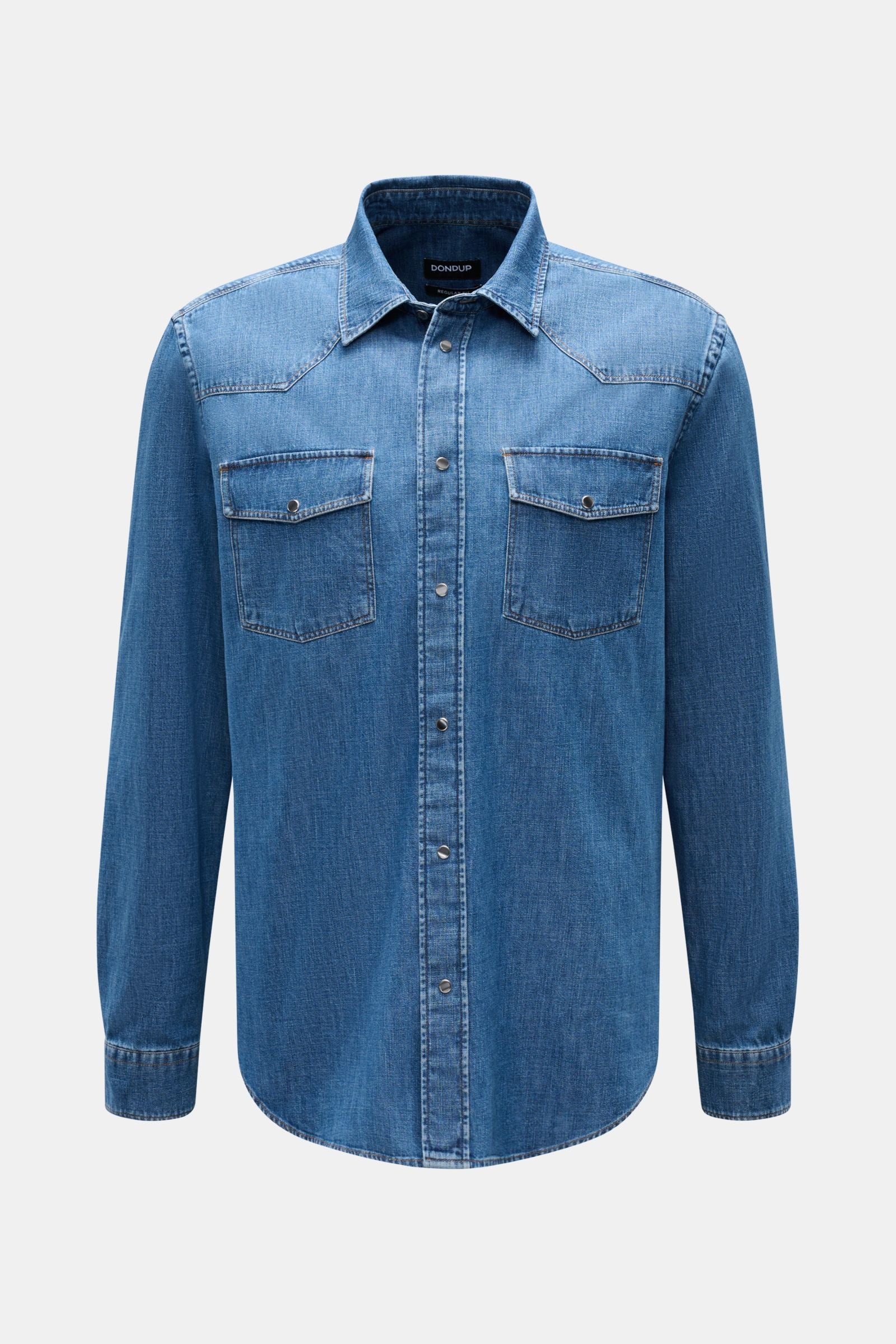 Dondup Denim shirt 'Camicia' Kent collar - blue