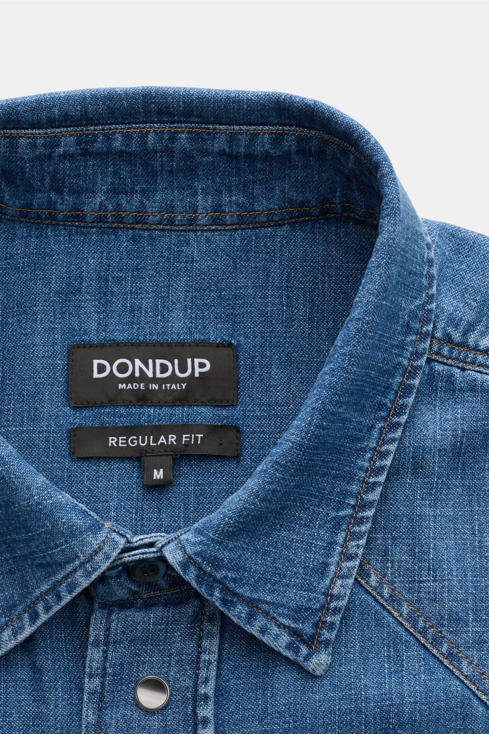 Dondup Denim shirt 'Camicia' Kent collar - blue