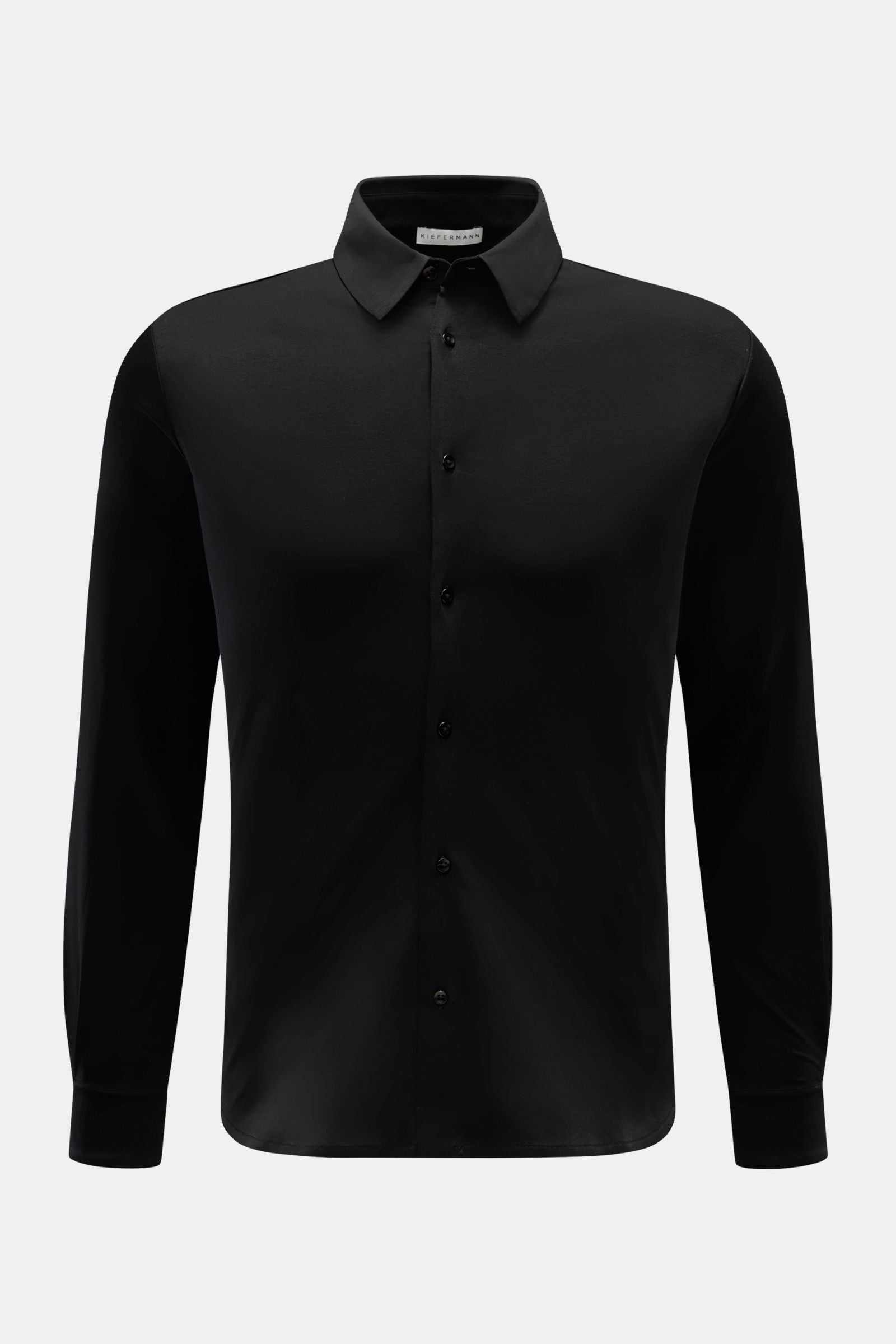 Kiefermann Jersey shirt 'Pius' Kent collar - Black