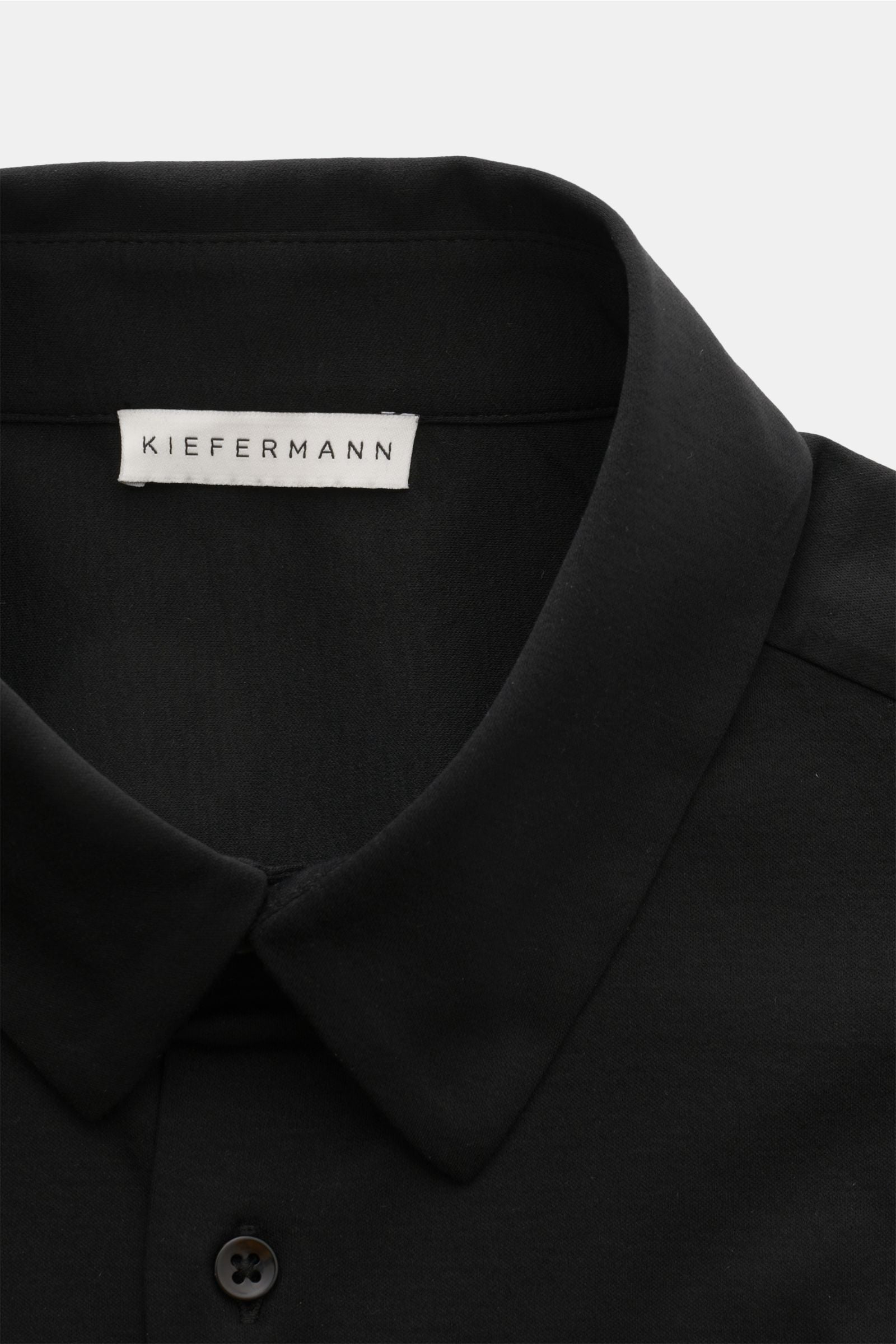 Kiefermann Jersey shirt 'Pius' Kent collar - Black