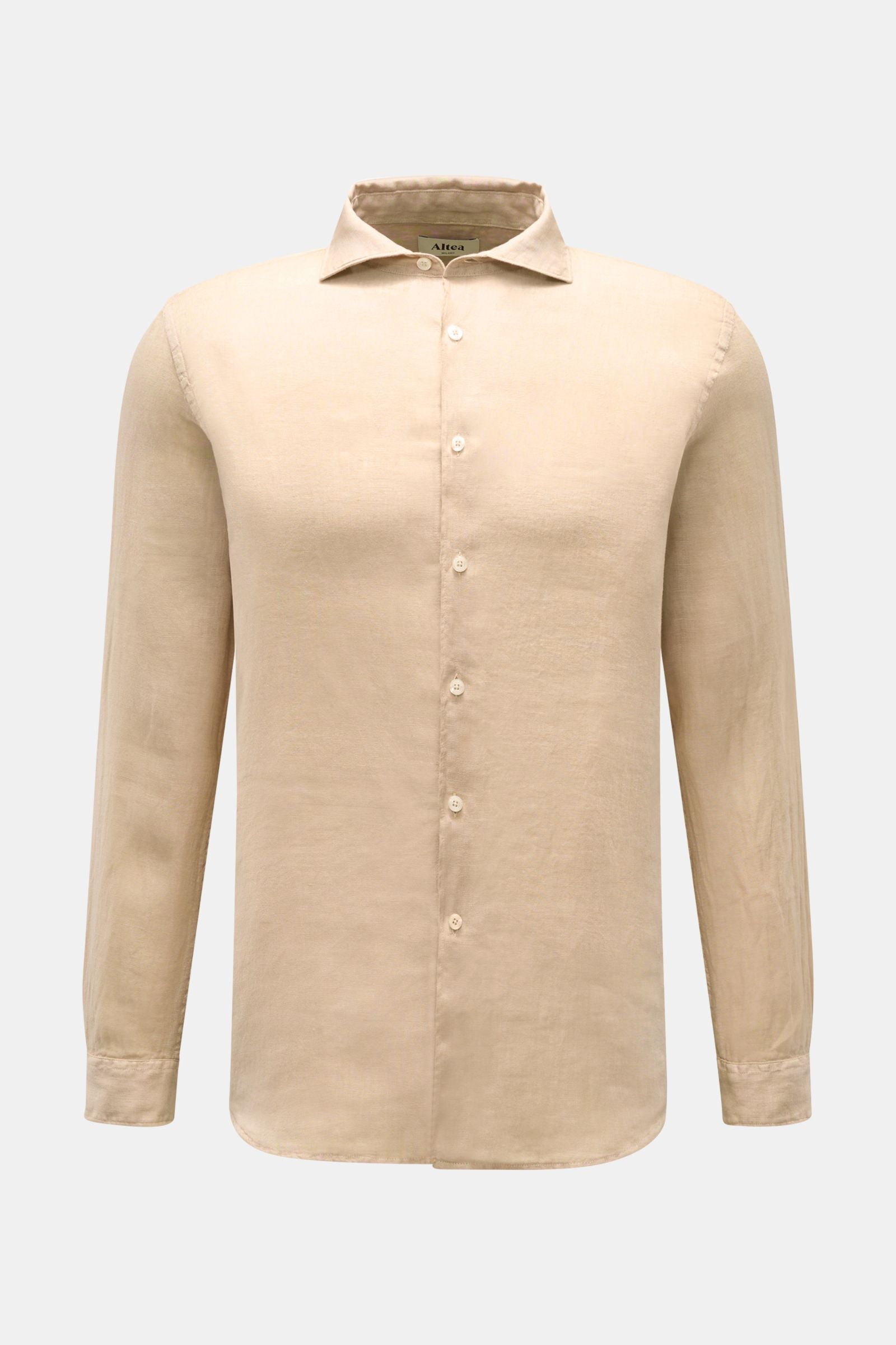 Altea Linen shirt 'Mercer' shark collar - Beige
