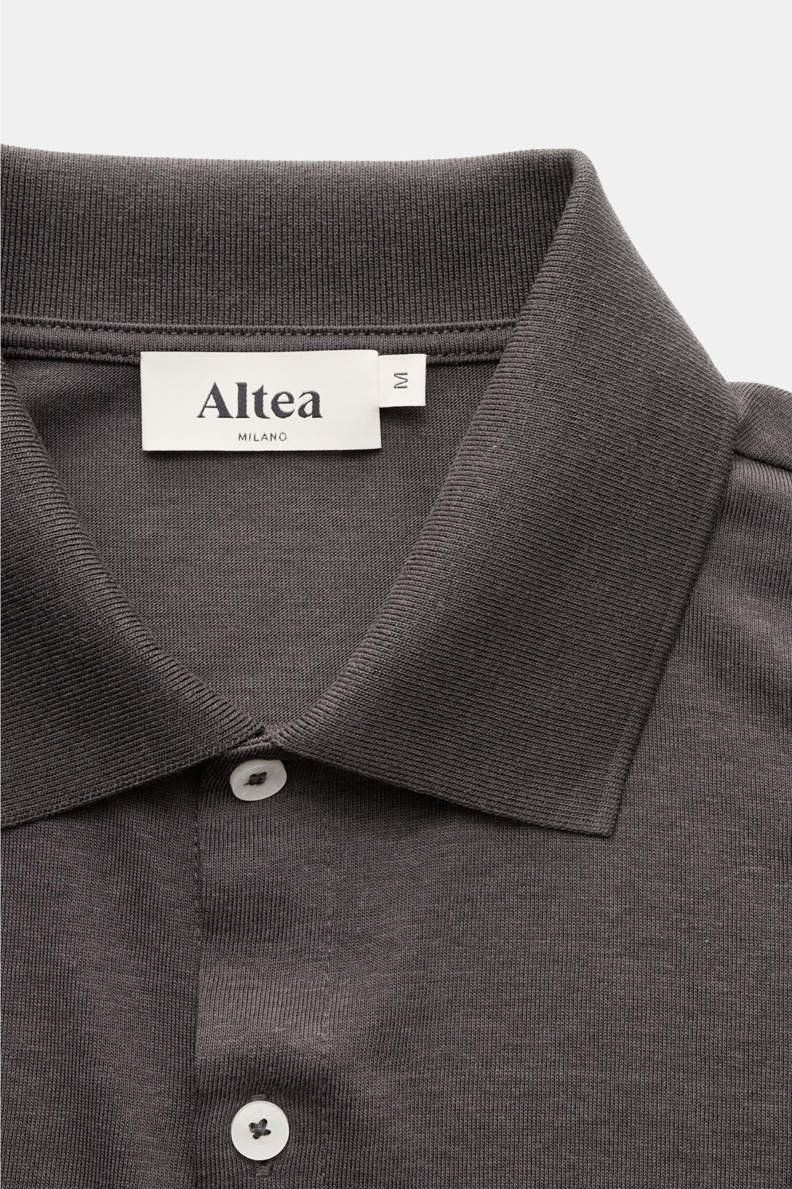 Altea Jersey shirt 'Julius' polo shirt collar - Grey brown