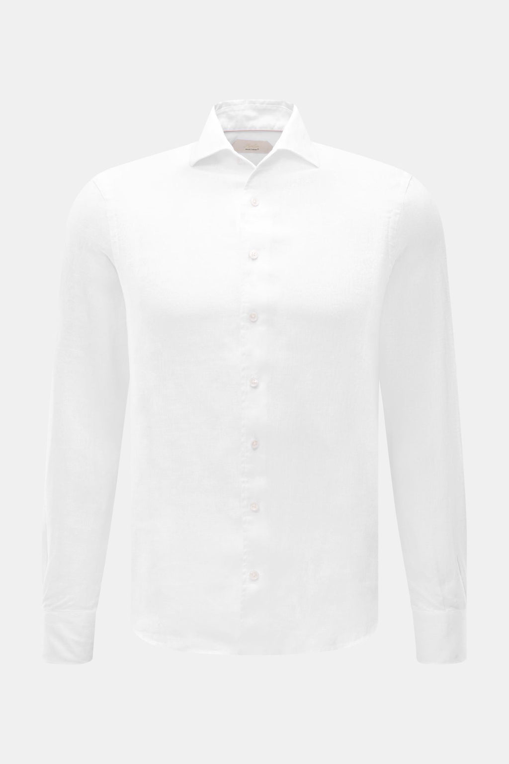 Aurélien Linen shirt shark collar - White