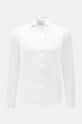Aurélien Linen shirt shark collar - White