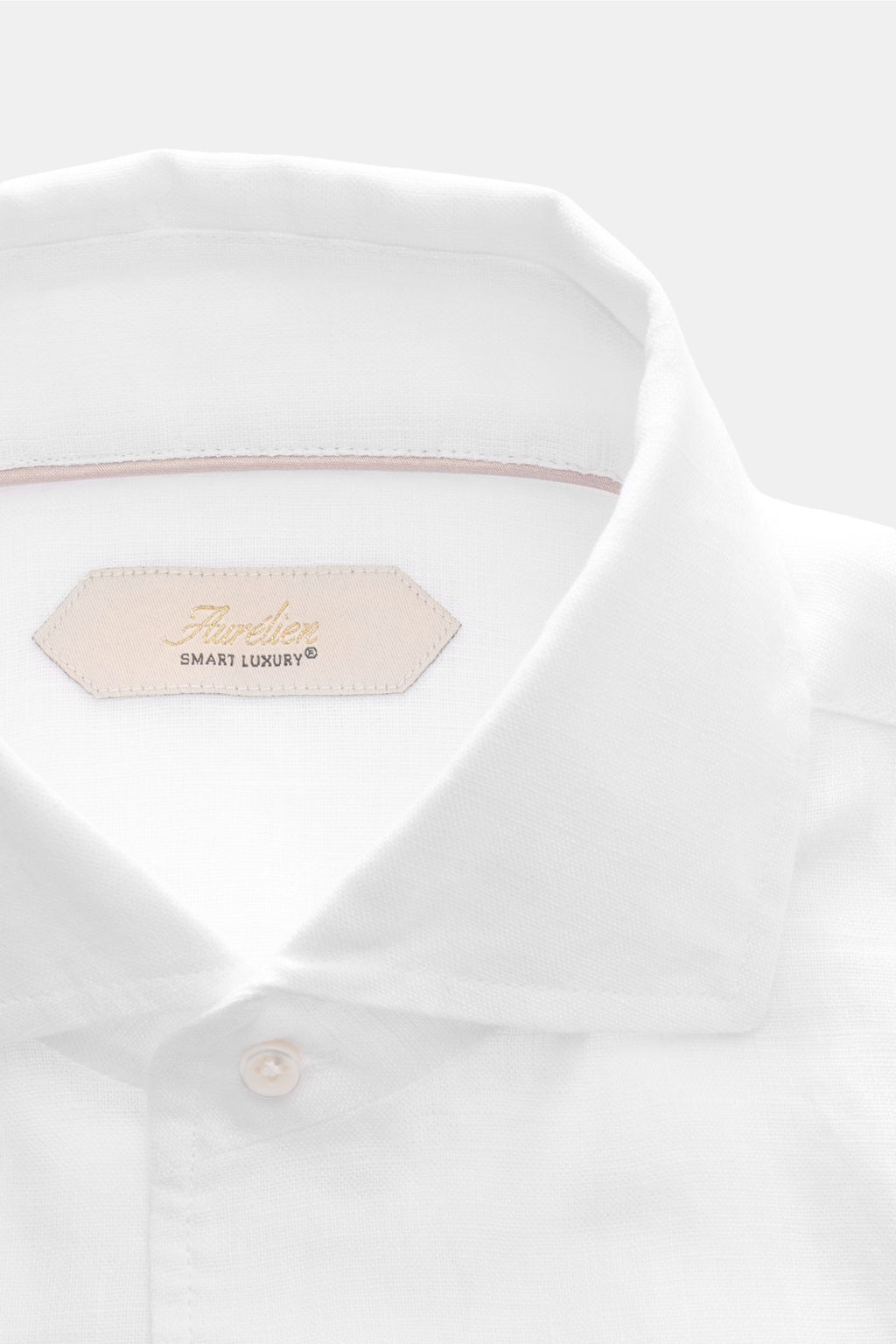 Aurélien Linen shirt shark collar - White