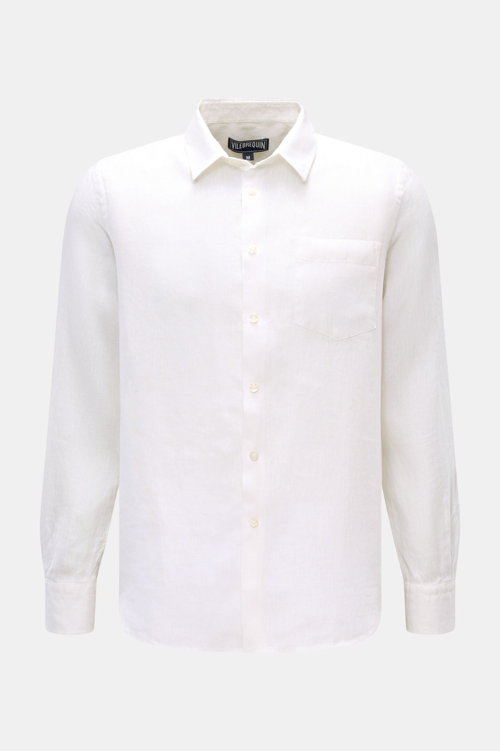 Vilebrequin Linen shirt slim collar - white