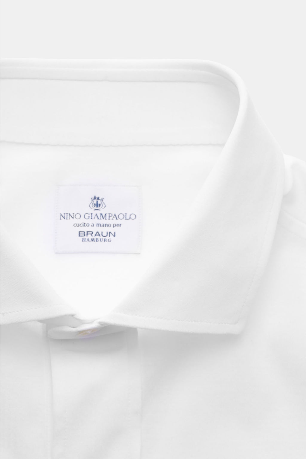 Giampaolo Jersey popover shirt shark collar - White