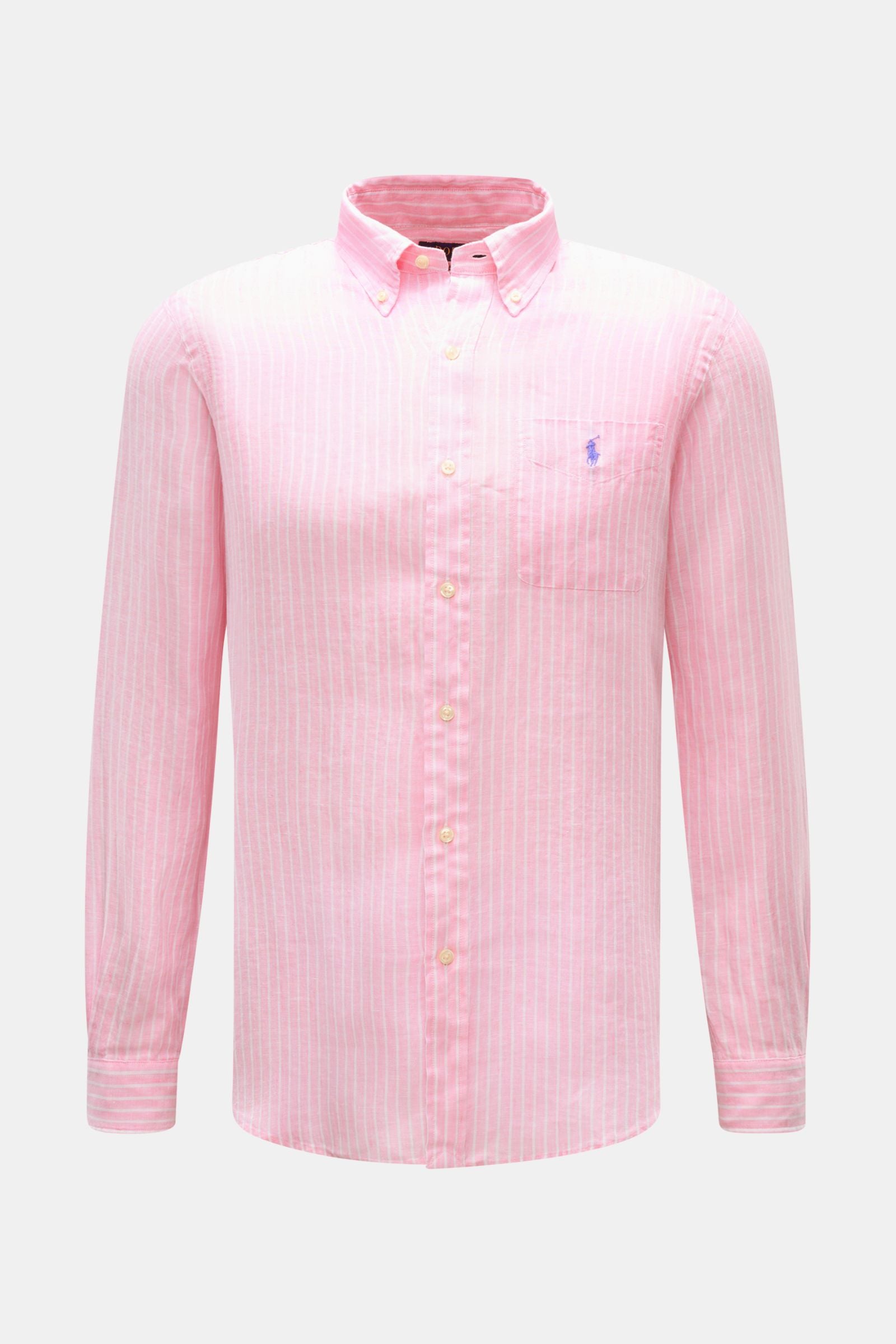 Polo Ralph Lauren Chambray linen shirt button-down collar - striped