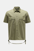 Helmut Lang Short sleeve shirt slim collar - olive