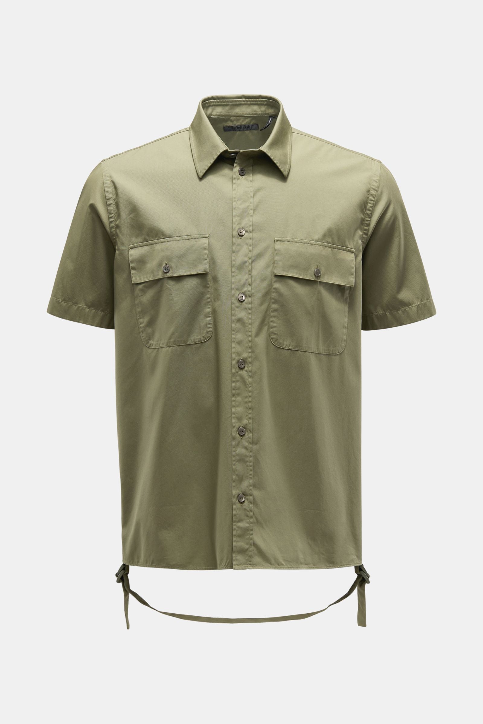 Helmut Lang Short sleeve shirt slim collar - olive