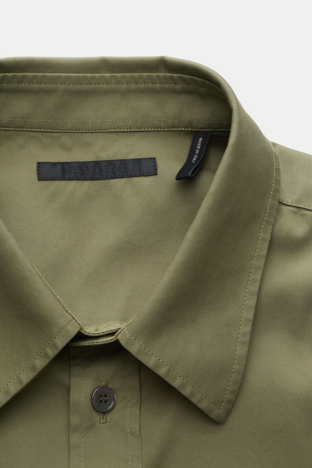 Helmut Lang Short sleeve shirt slim collar - olive