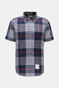 Thom Browne Short sleeve shirt button-down collar - checked