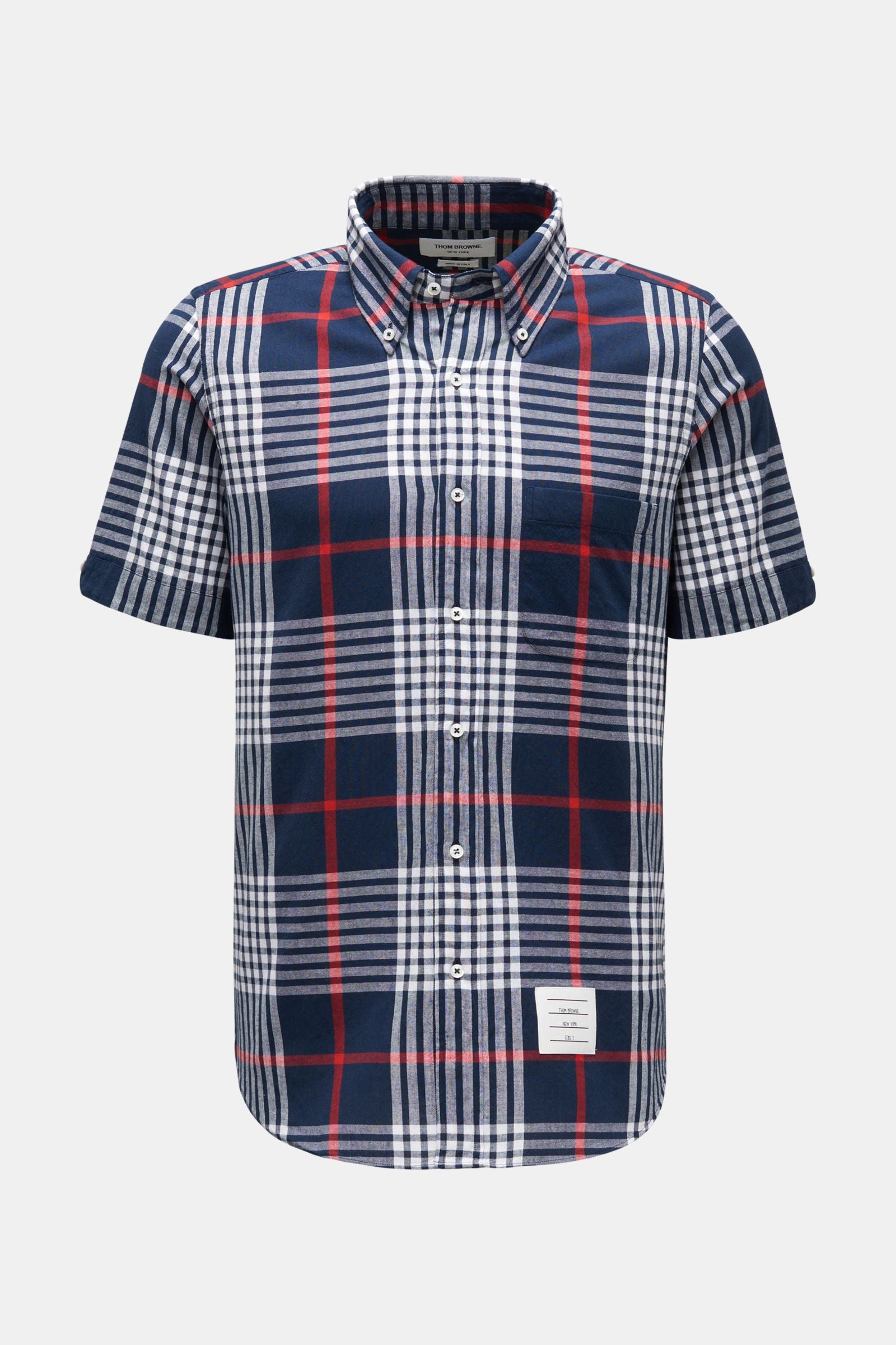 Thom Browne Short sleeve shirt button-down collar - checked