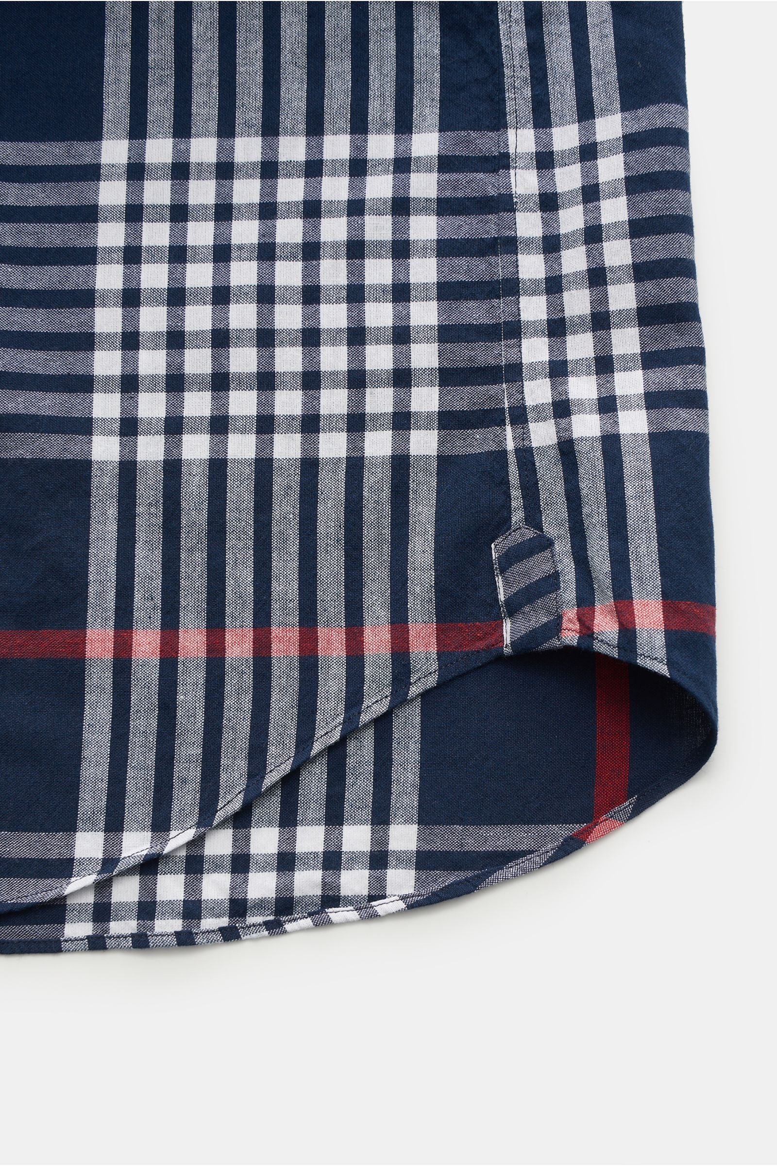 Thom Browne Short sleeve shirt button-down collar - checked