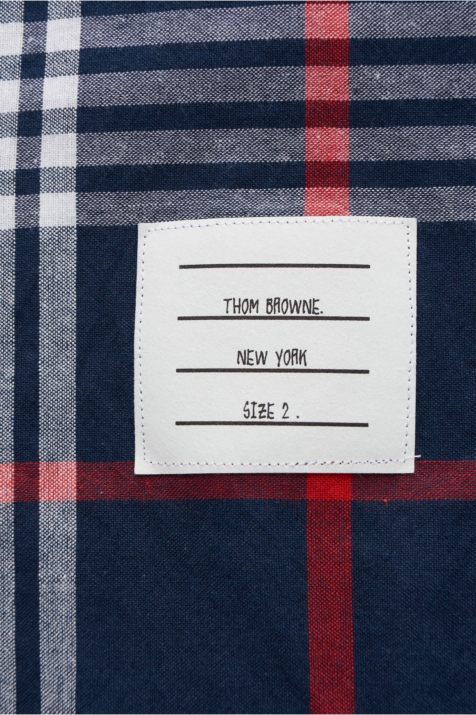 Thom Browne Short sleeve shirt button-down collar - checked
