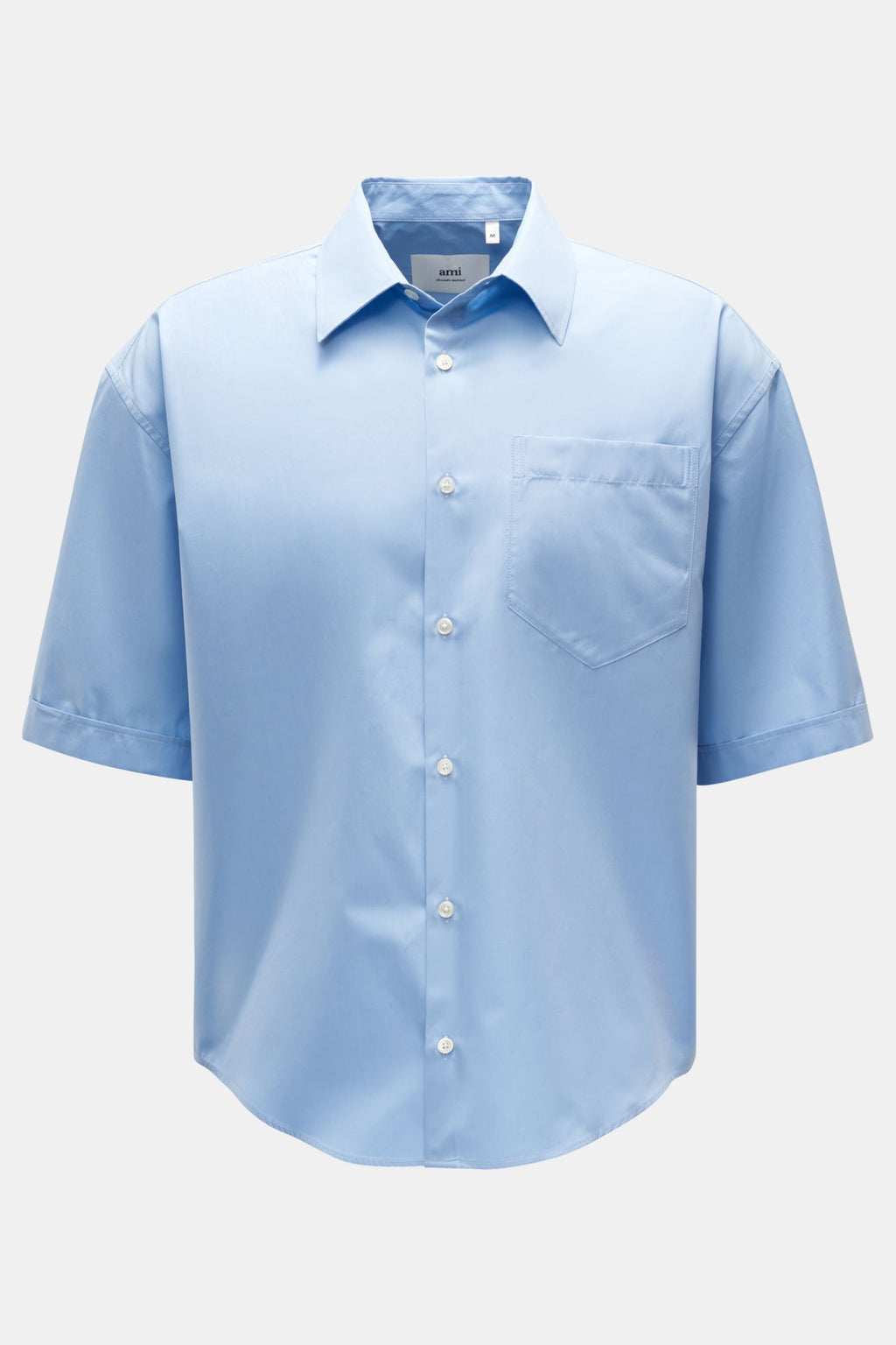 Ami Paris Short sleeve shirt Kent collar - blue