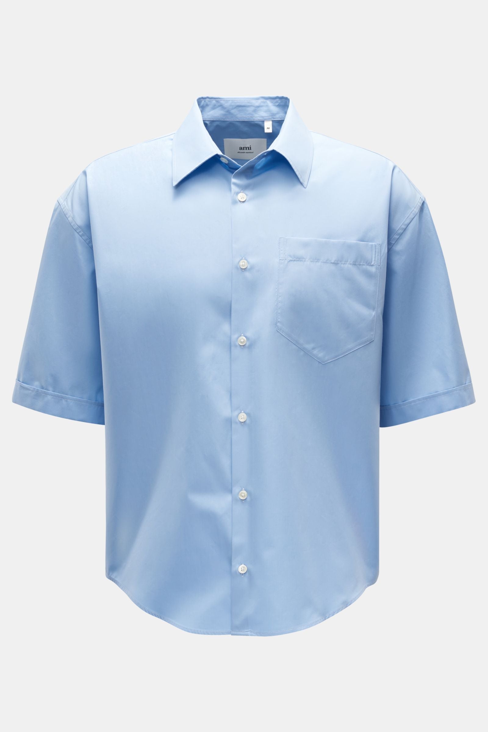 Ami Paris Short sleeve shirt Kent collar - blue