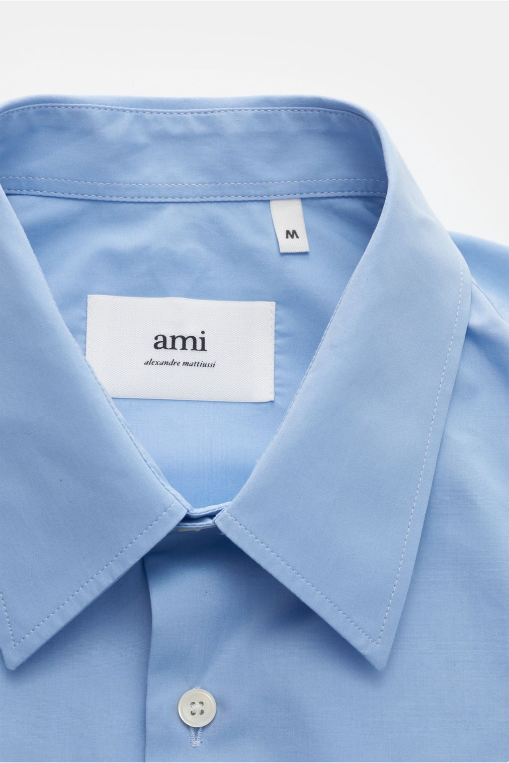 Ami Paris Short sleeve shirt Kent collar - blue