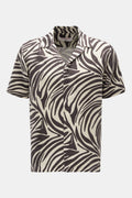 Orlebar Brown Short-sleeved shirt 'Maitan Golden Gun Zebra' Cuban collar - patterned