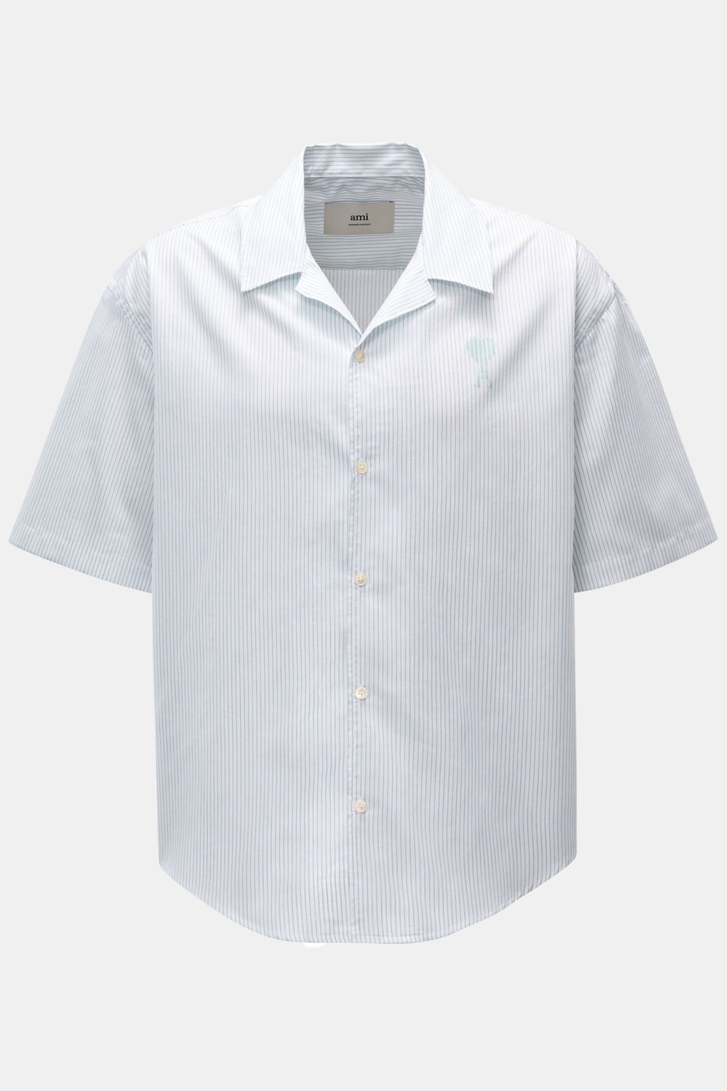 Ami Paris Short sleeve shirt Cuban collar - striped