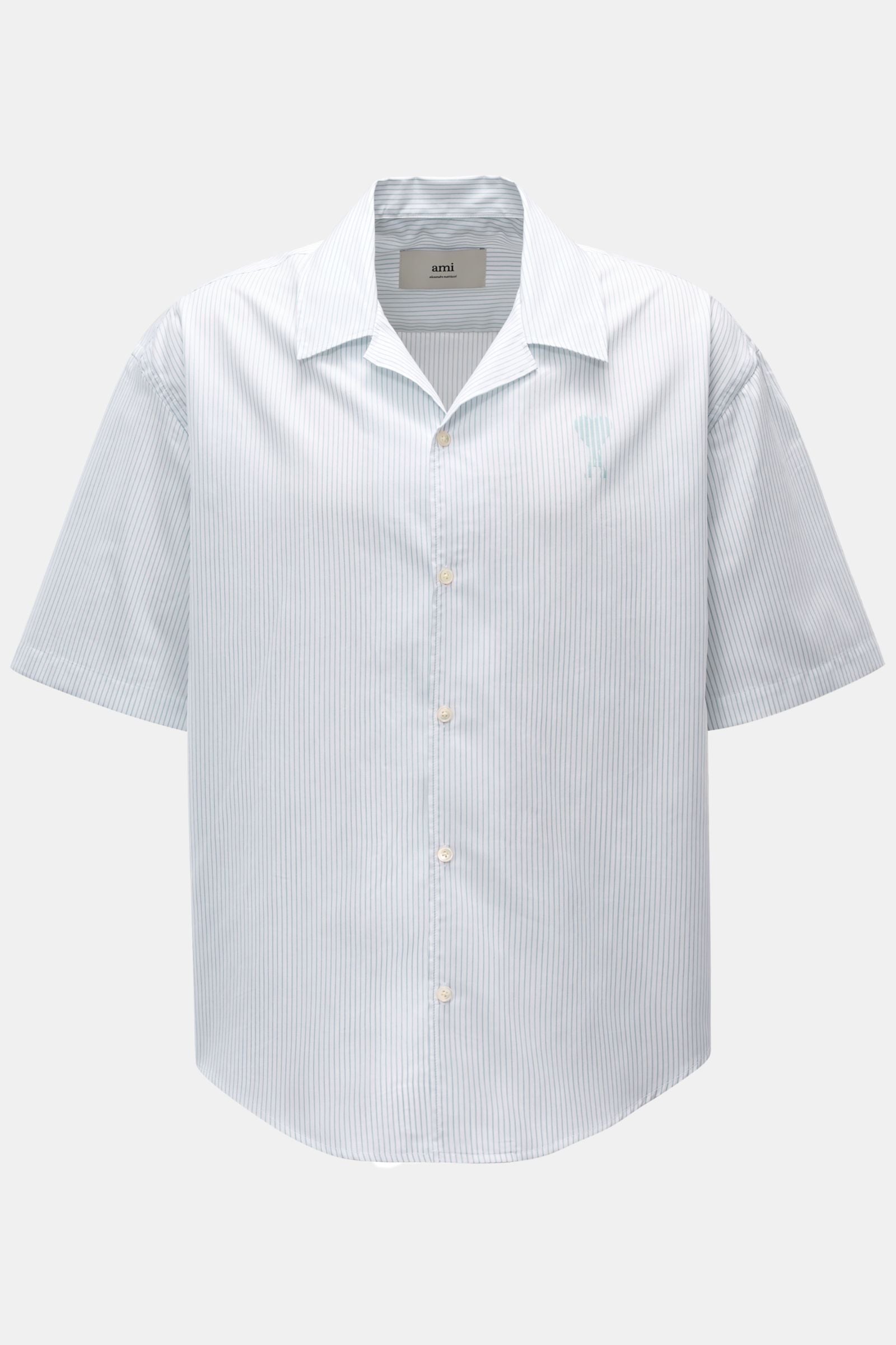 Ami Paris Short sleeve shirt Cuban collar - striped