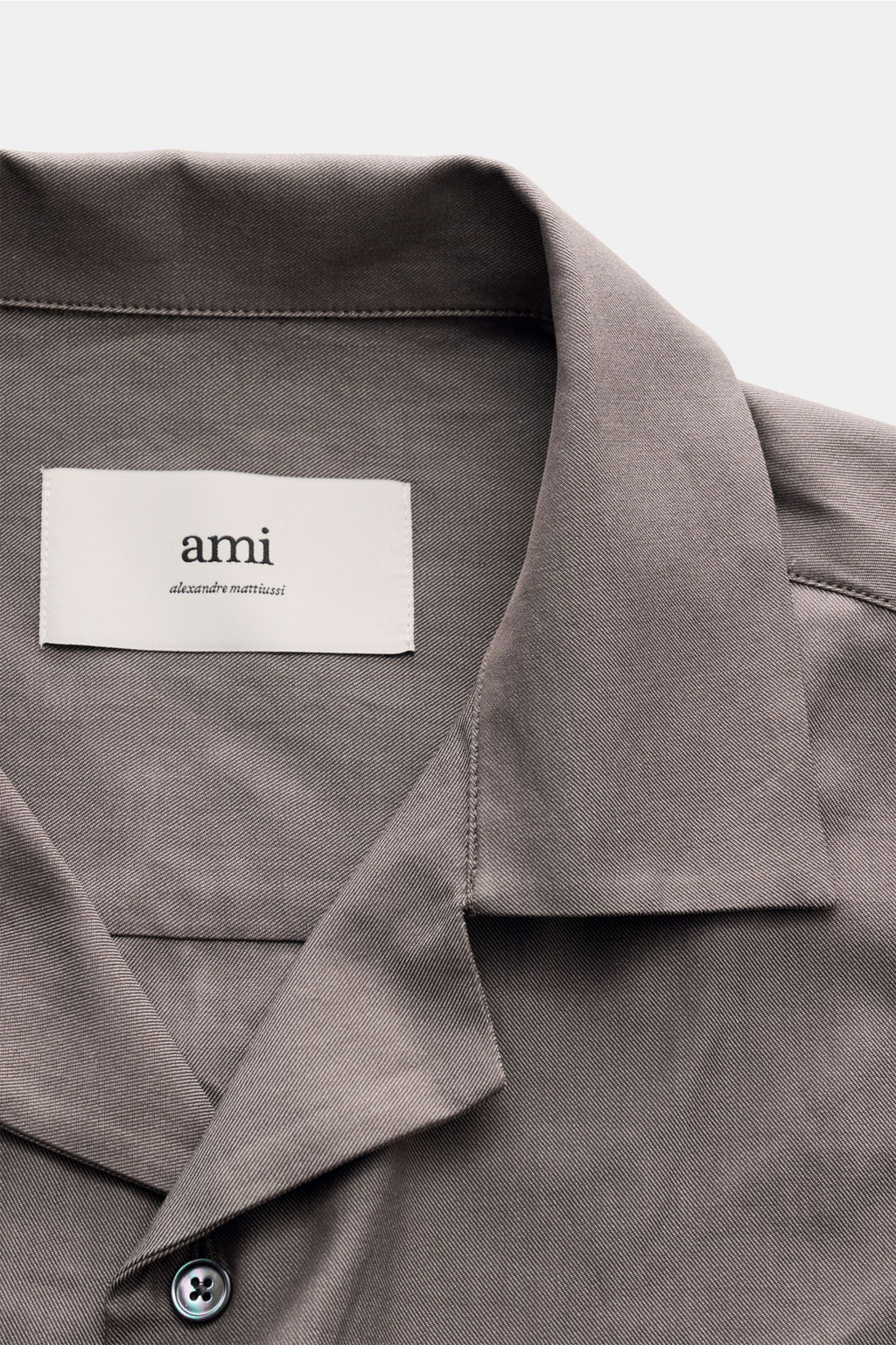 Ami Paris Short sleeve shirt Cuban collar - taupe