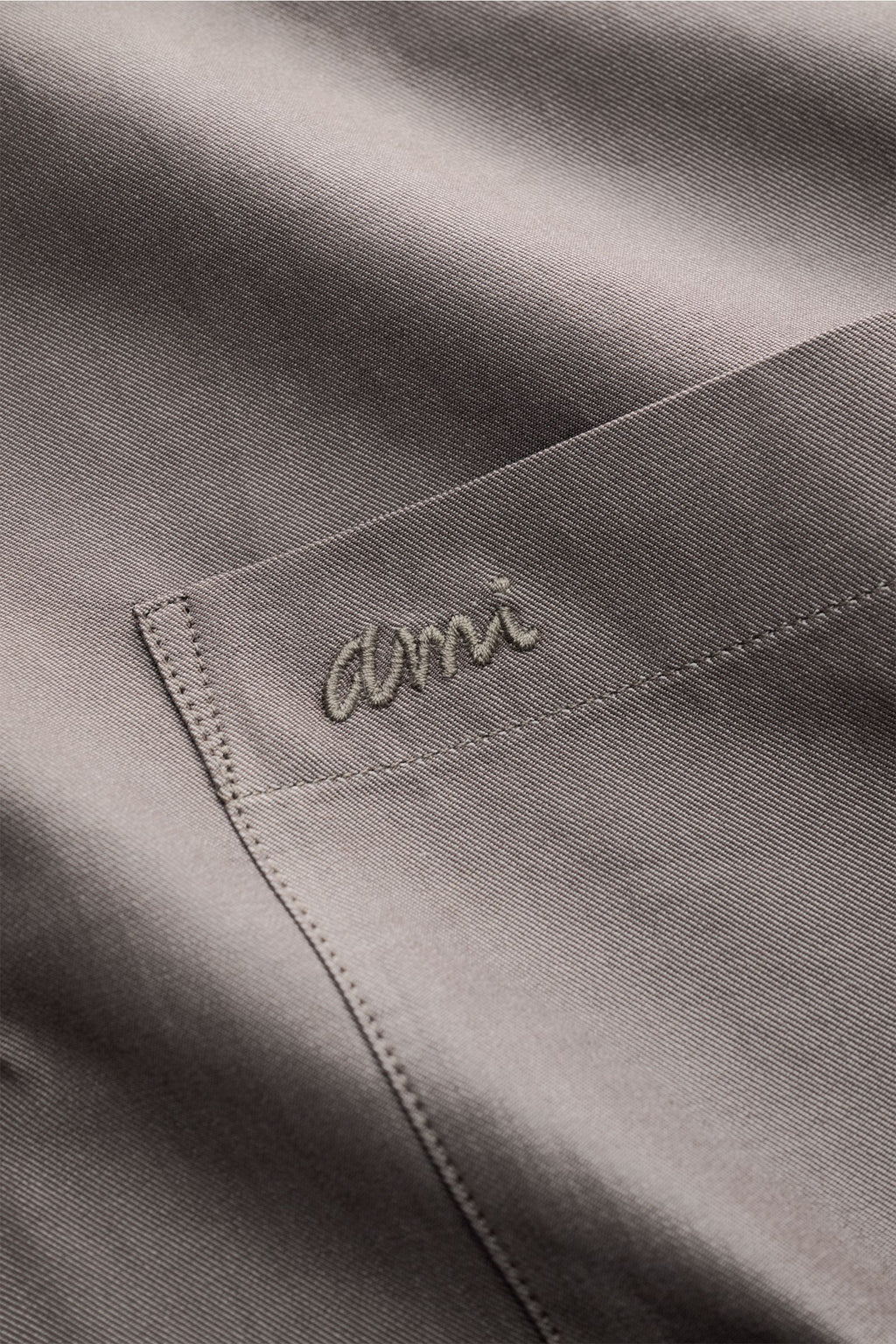 Ami Paris Short sleeve shirt Cuban collar - taupe
