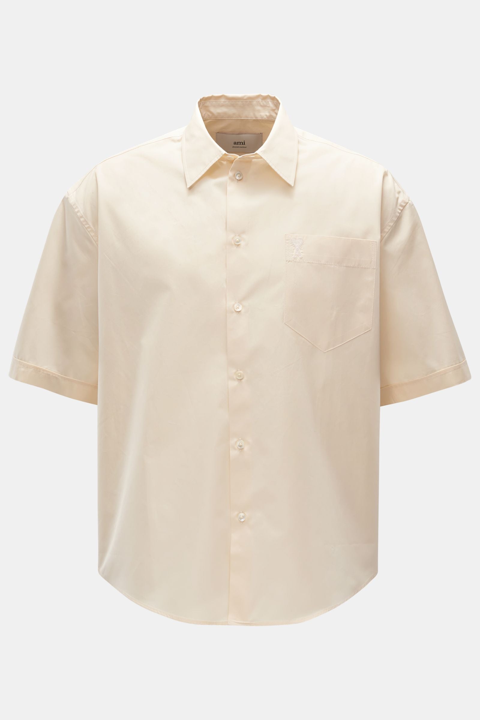 Ami Paris Short sleeve shirt Kent collar - Cream