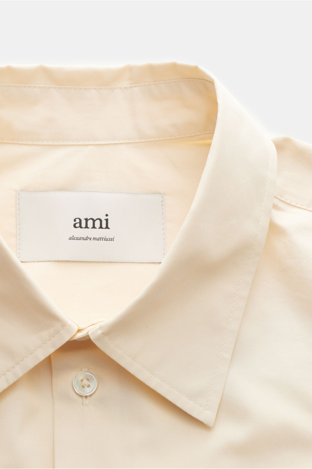Ami Paris Short sleeve shirt Kent collar - Cream