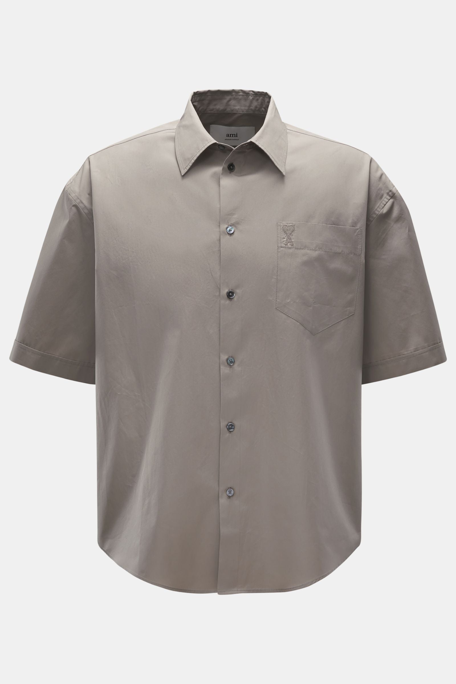 Ami Paris Short sleeve shirt Kent collar - Taupe