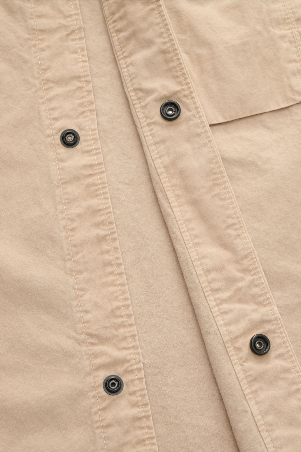 Stone Island Short sleeve shirt 'Brushed Canvas' Kent collar - Beige
