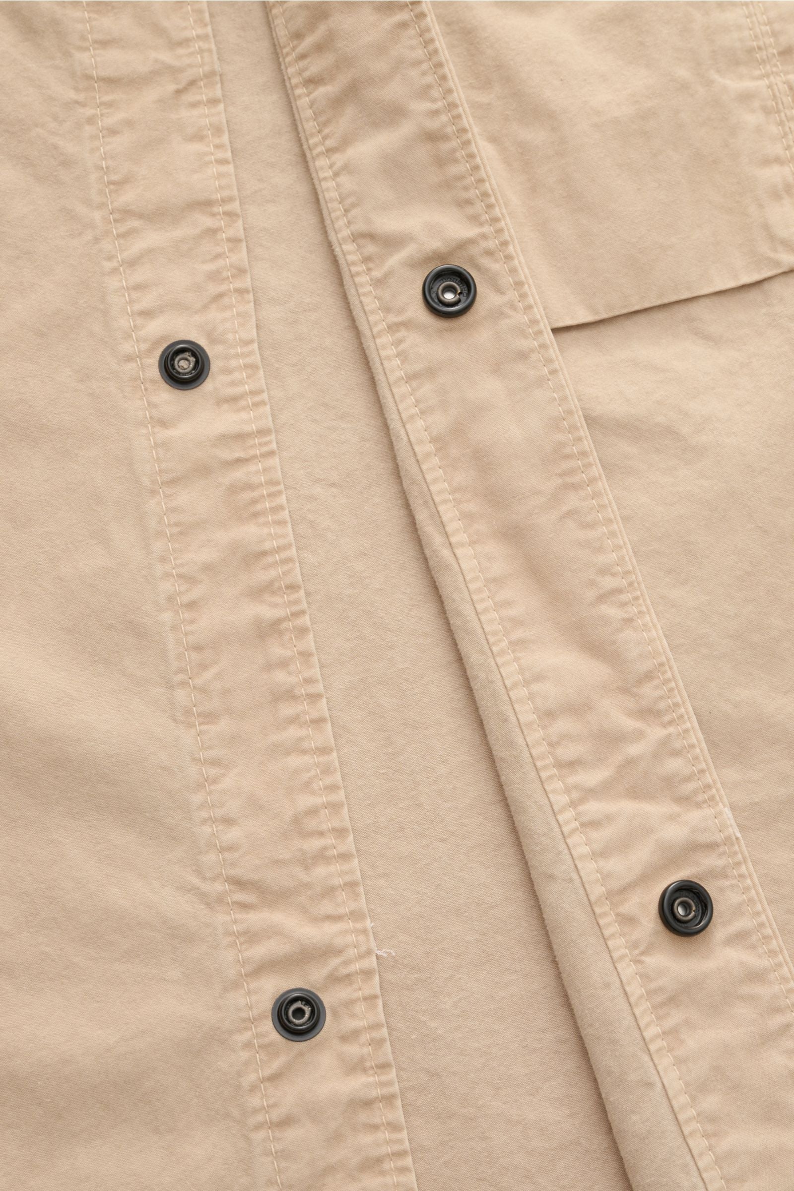 Stone Island Short sleeve shirt 'Brushed Canvas' Kent collar - Beige