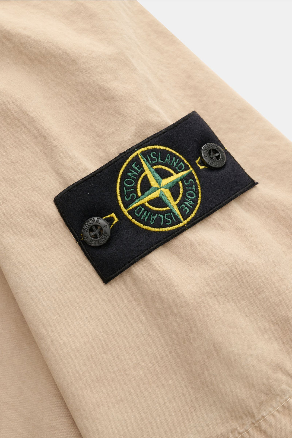 Stone Island Short sleeve shirt 'Brushed Canvas' Kent collar - Beige