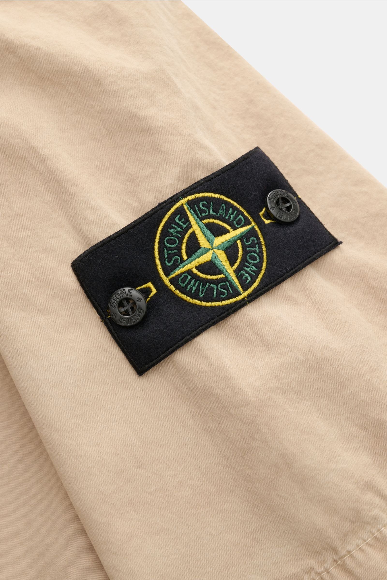 Stone Island Short sleeve shirt 'Brushed Canvas' Kent collar - Beige