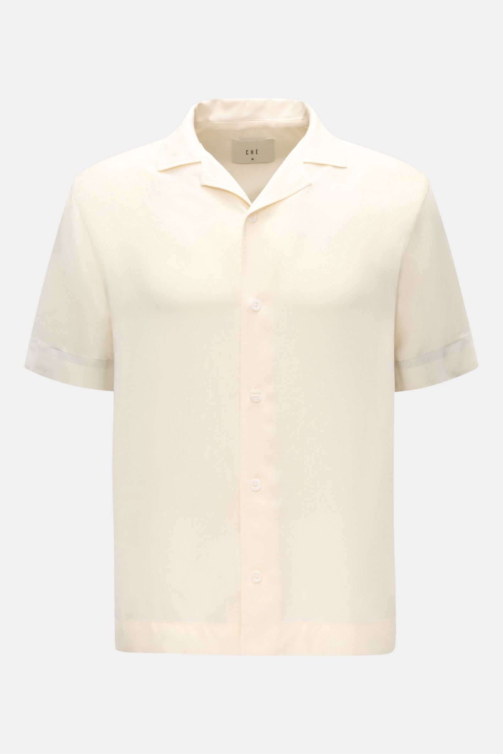 Ché Short sleeve shirt 'Valbonne' Cuban collar - Cream