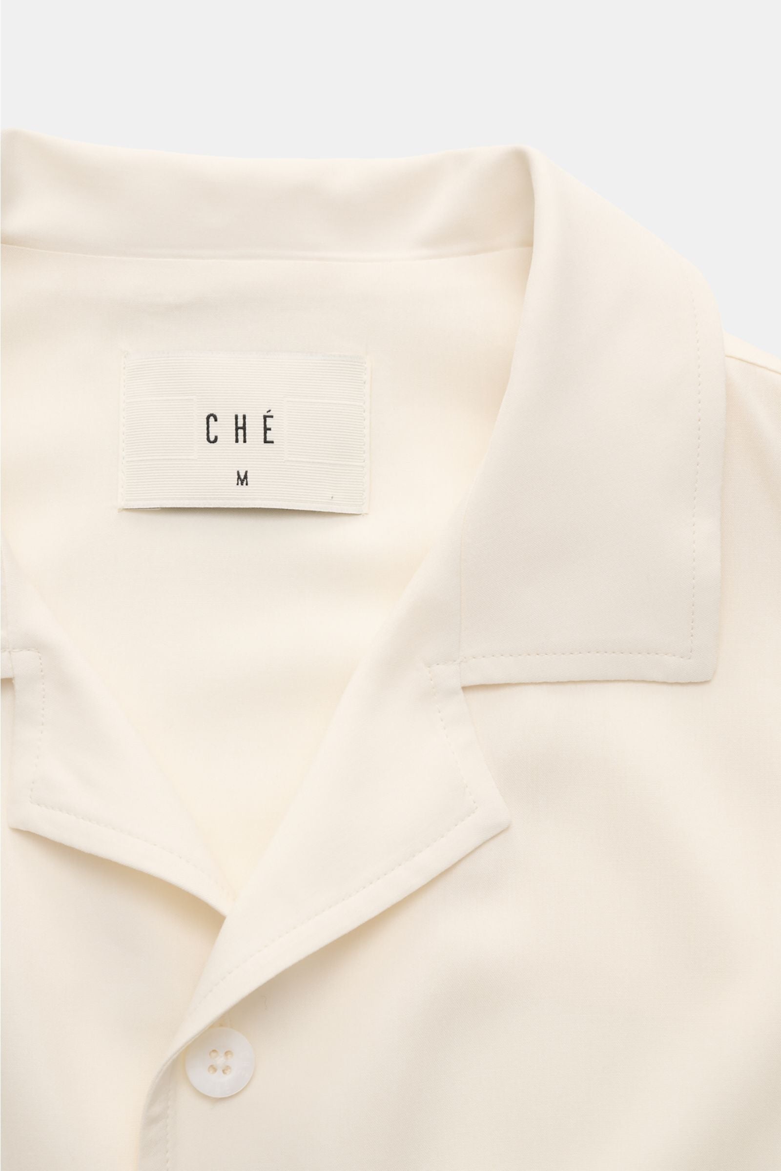 Ché Short sleeve shirt 'Valbonne' Cuban collar - Cream