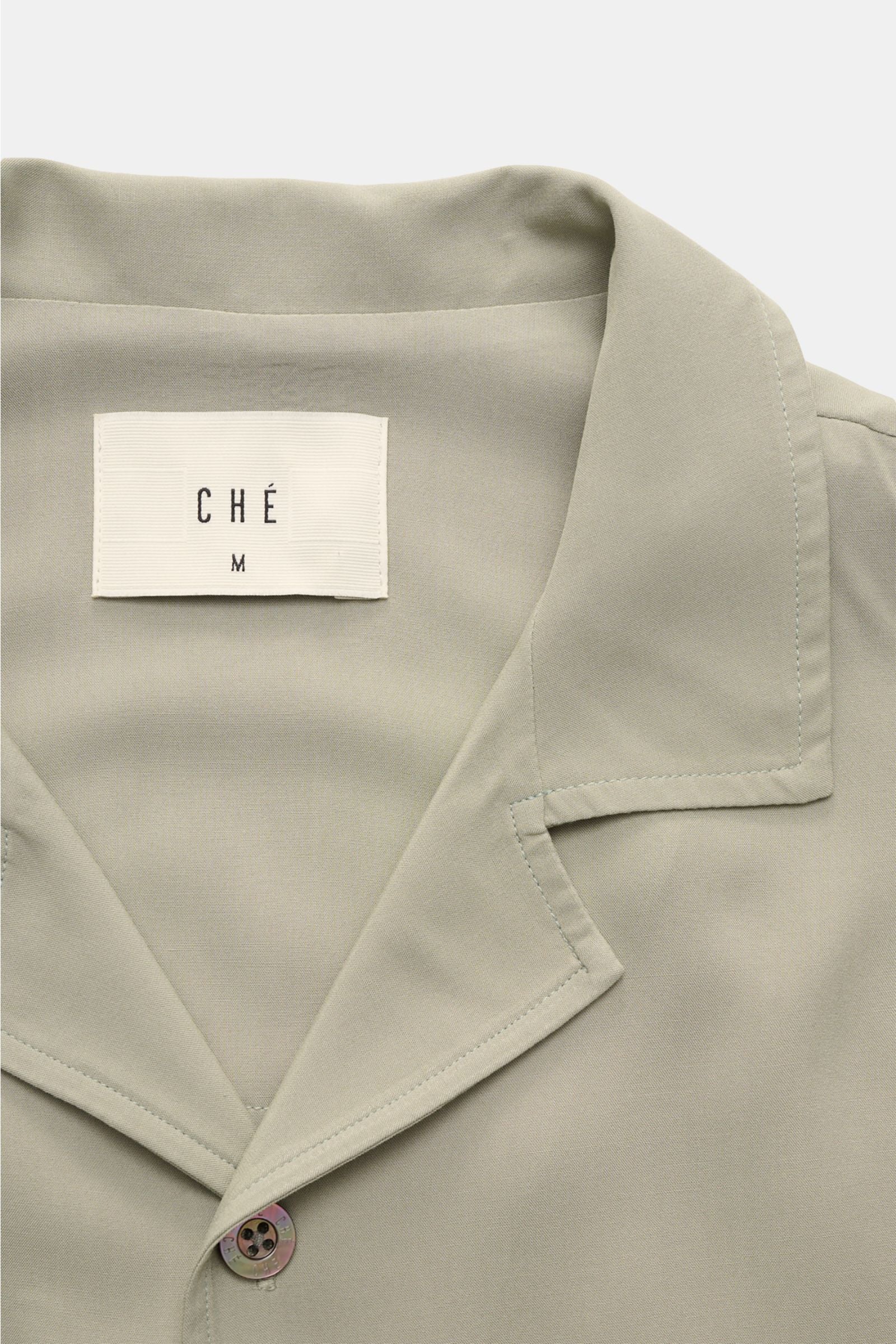 Ché Short sleeve shirt 'Valbonne' Cuban collar - sage