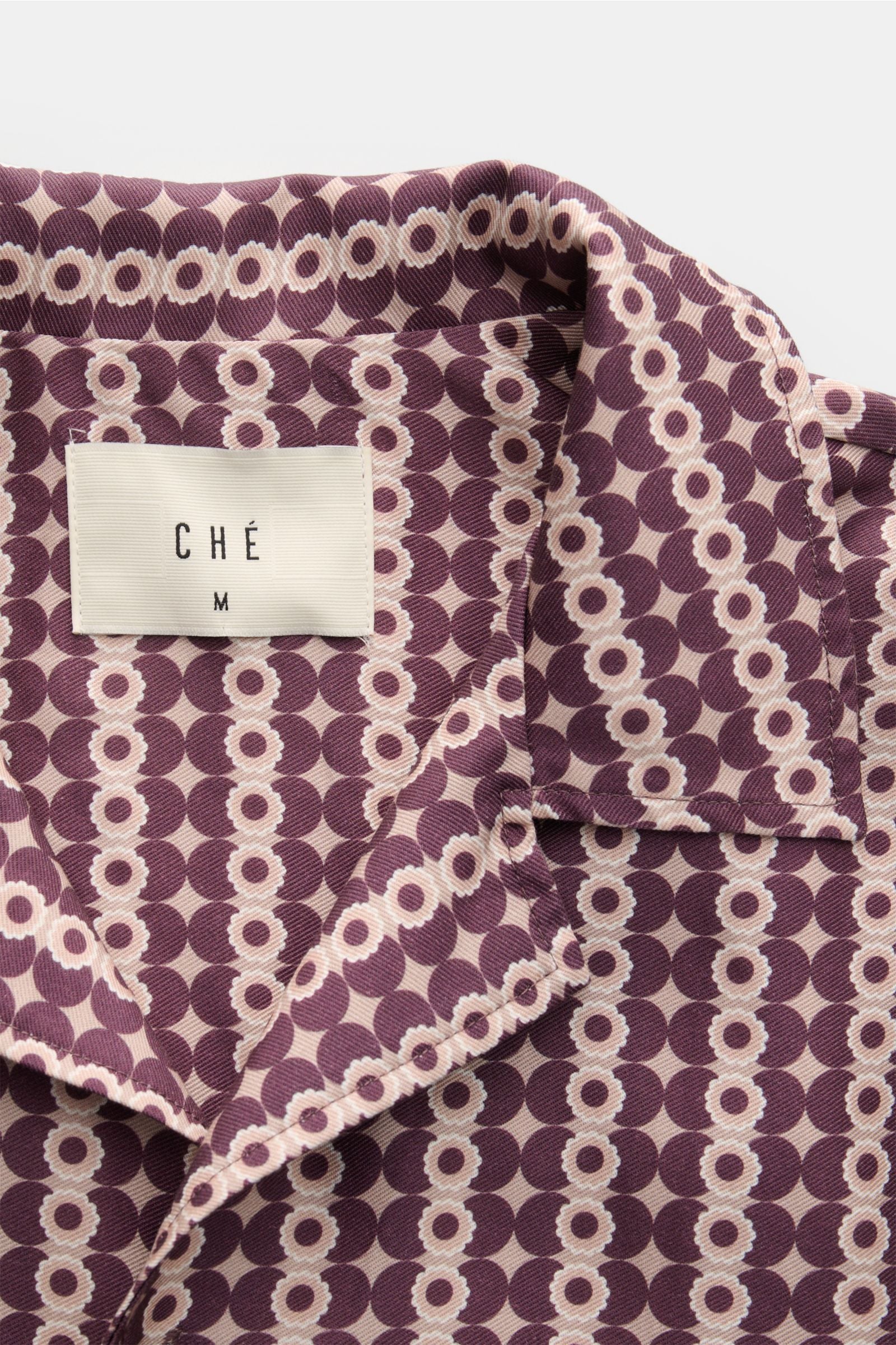 Ché Short sleeve shirt 'Pressoa' Cuban collar - brown patterned