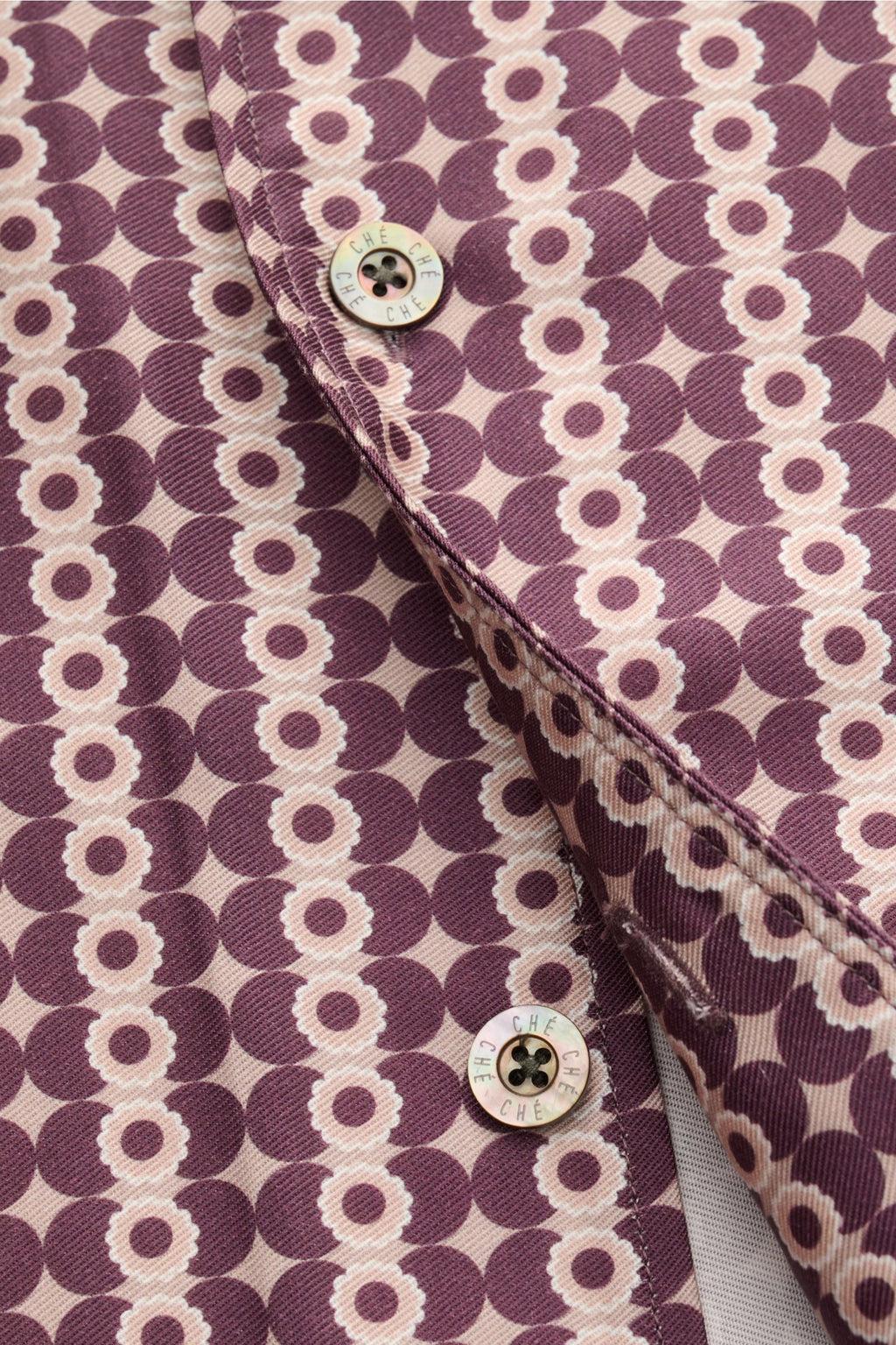 Ché Short sleeve shirt 'Pressoa' Cuban collar - brown patterned