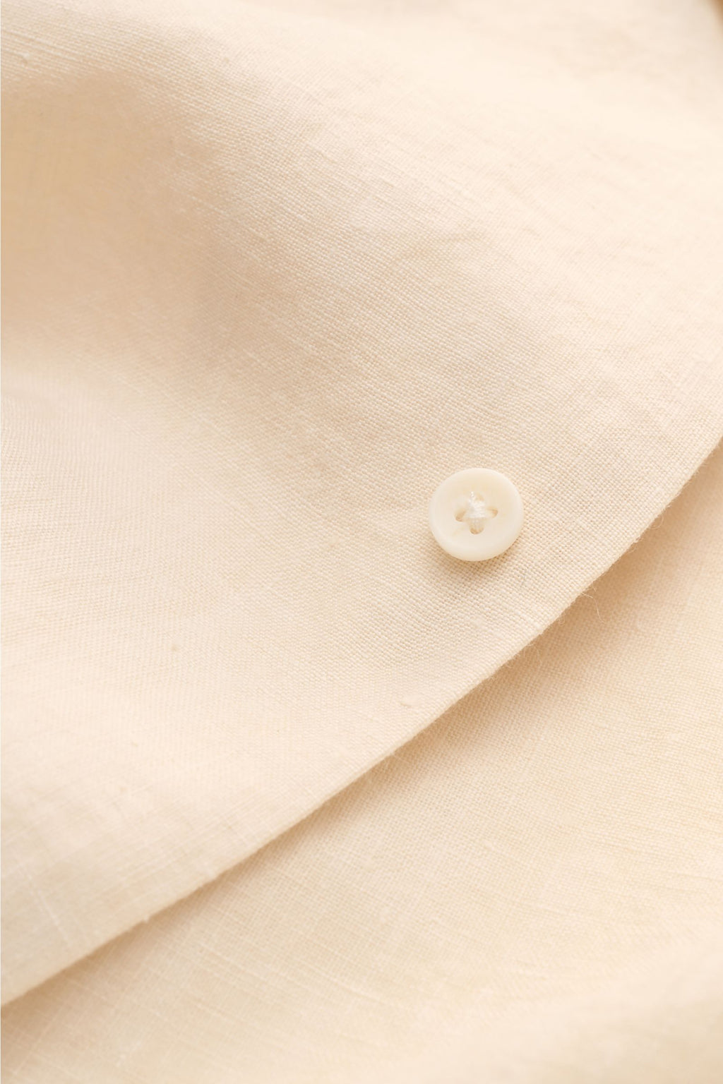 Percival Linen short sleeve shirt Cuban collar - beige