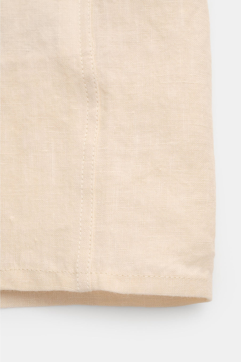 Percival Linen short sleeve shirt Cuban collar - beige
