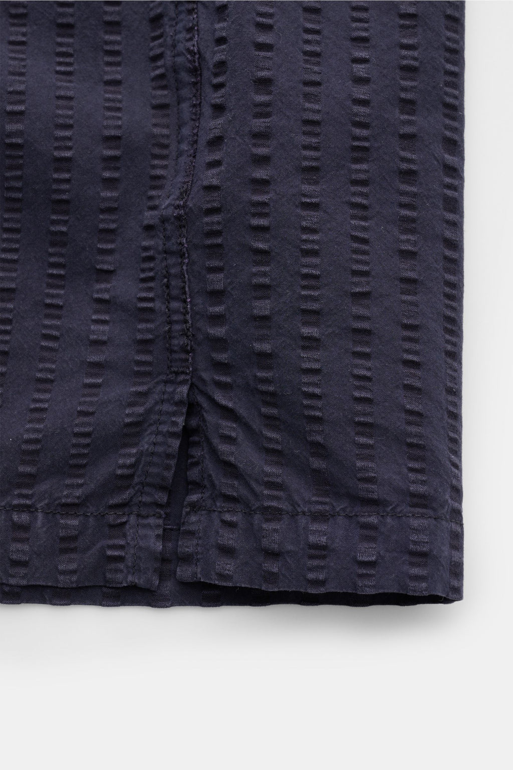 Officine Générale Short sleeve shirt 'Eren' Cuban collar - navy