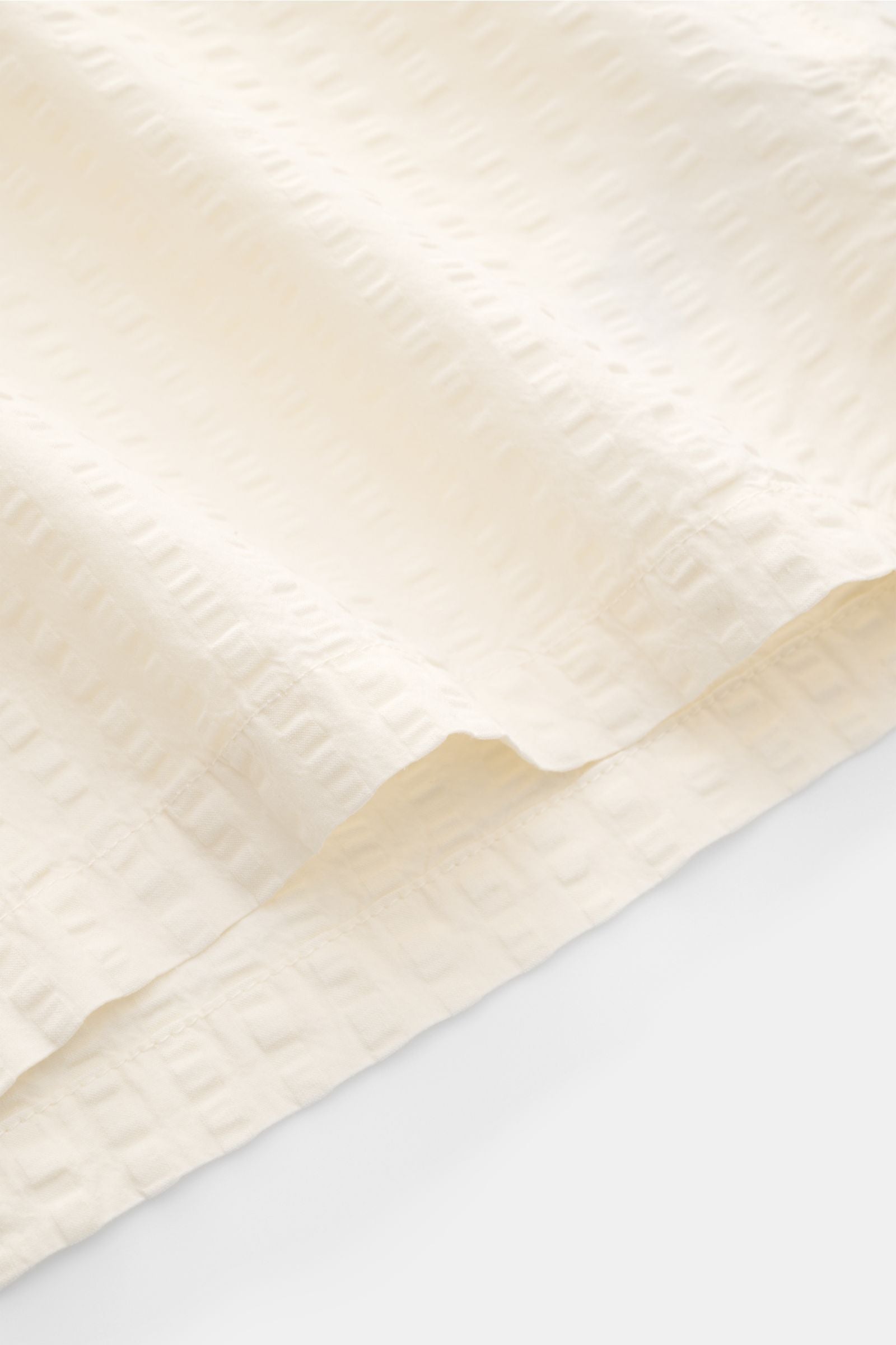 Officine Générale Short sleeve shirt 'Eren' Cuban collar - cream