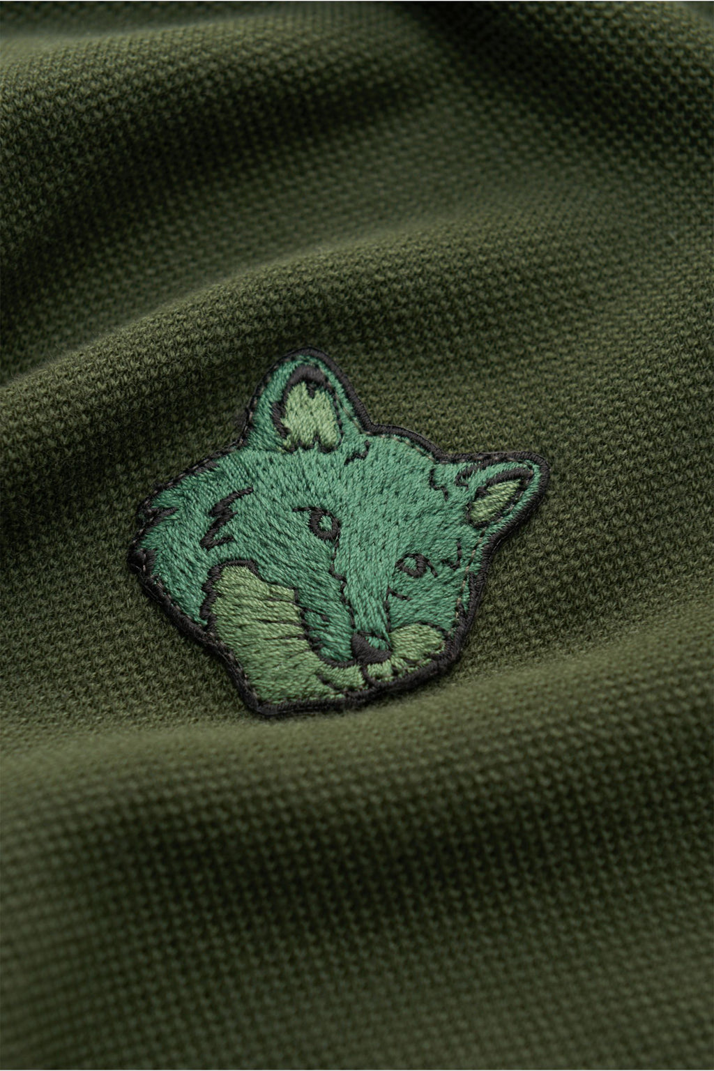 Maison Kitsuné Polo shirt 'Bold Fox' - dark green