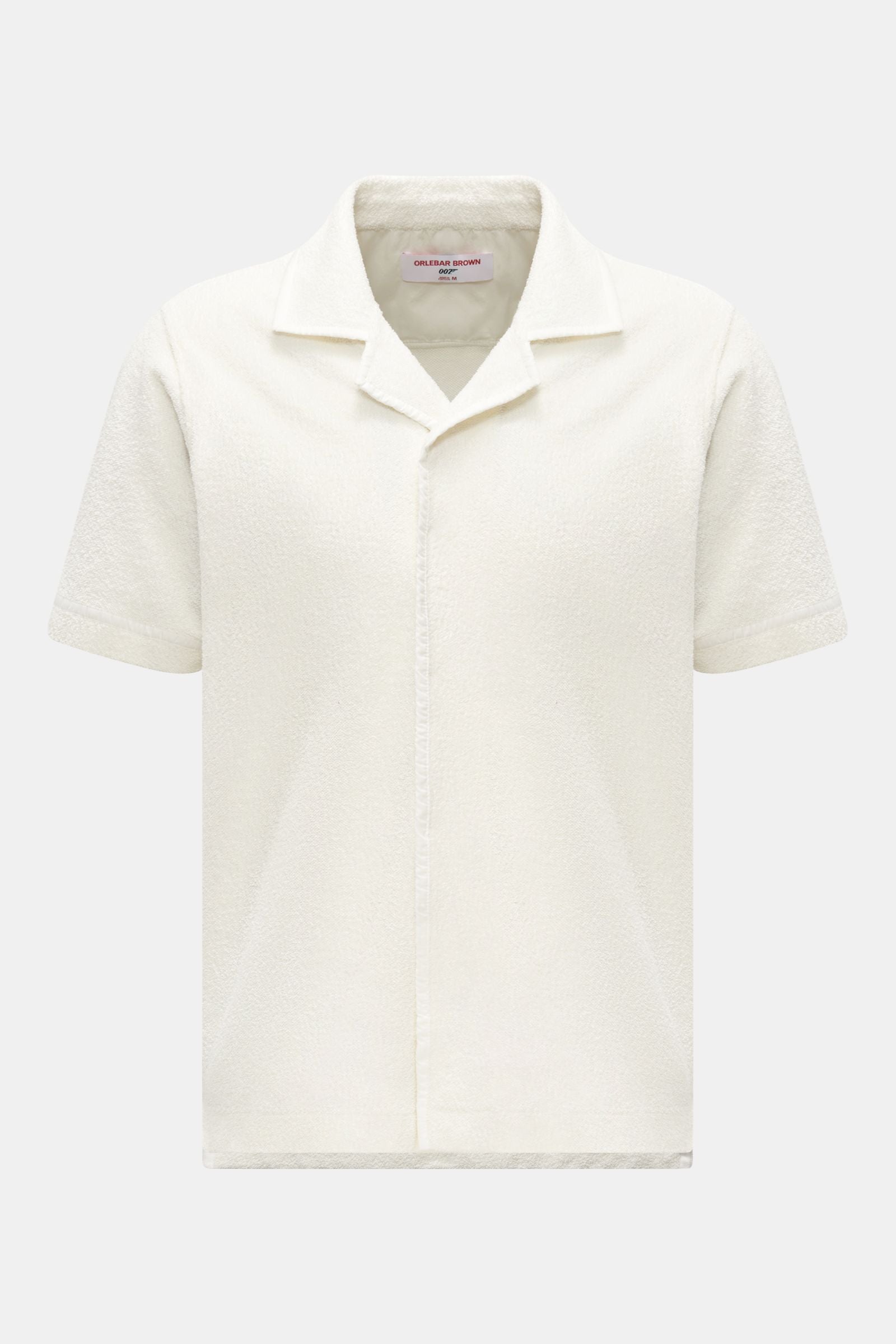 Orlebar Brown Terry short sleeve shirt Cuban collar 'Griffith' - off white