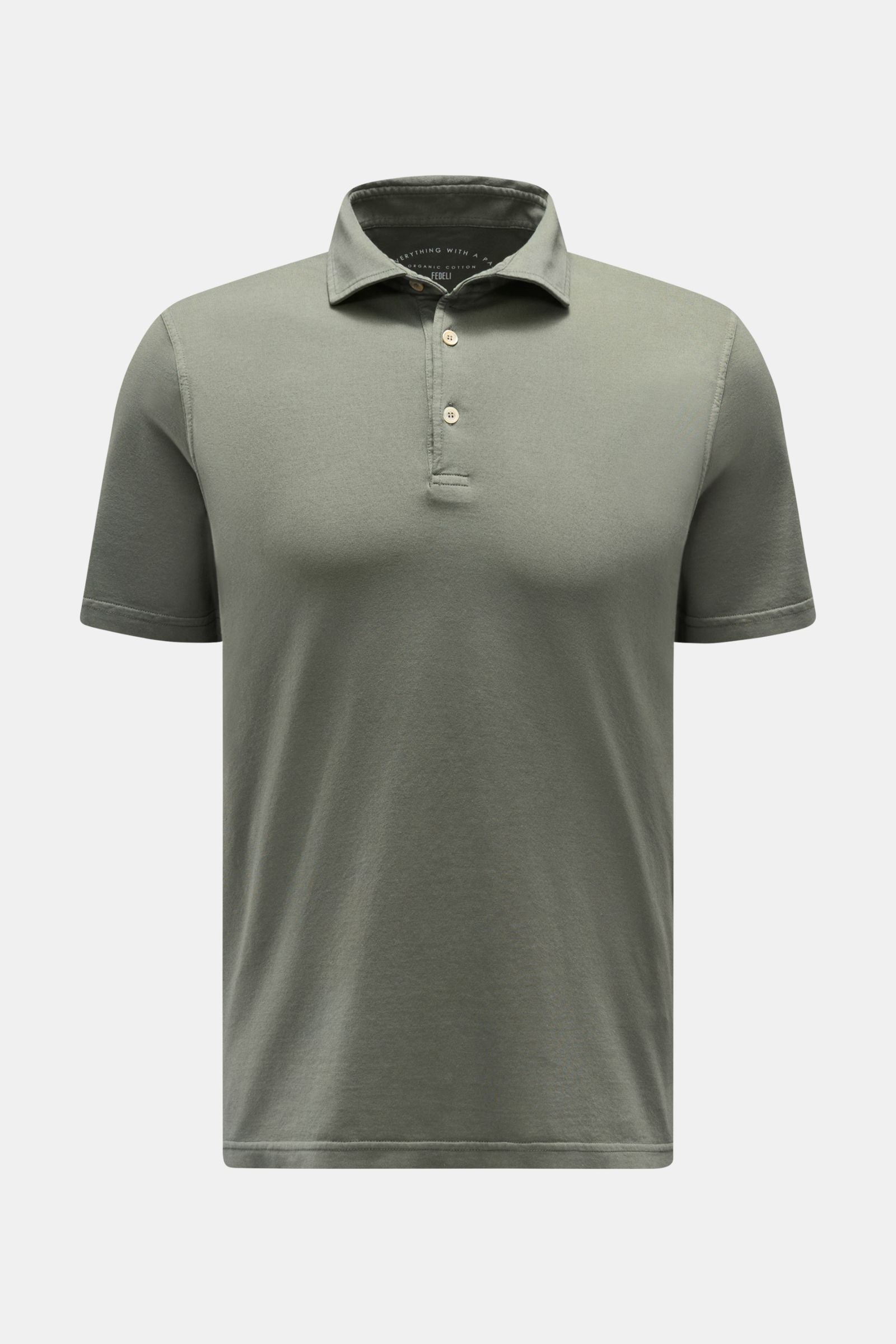 Fedeli Jersey polo shirt 'Zero' - Grey green