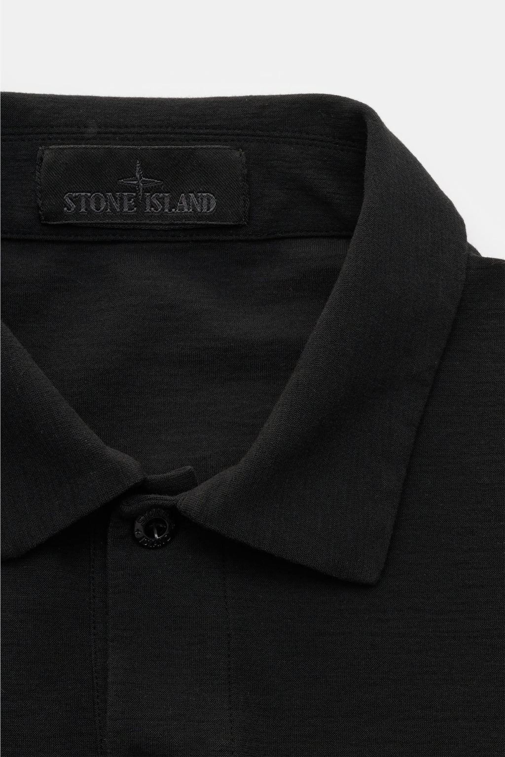 Stone Island Long sleeve polo shirt 'Ghost Piece' - Black