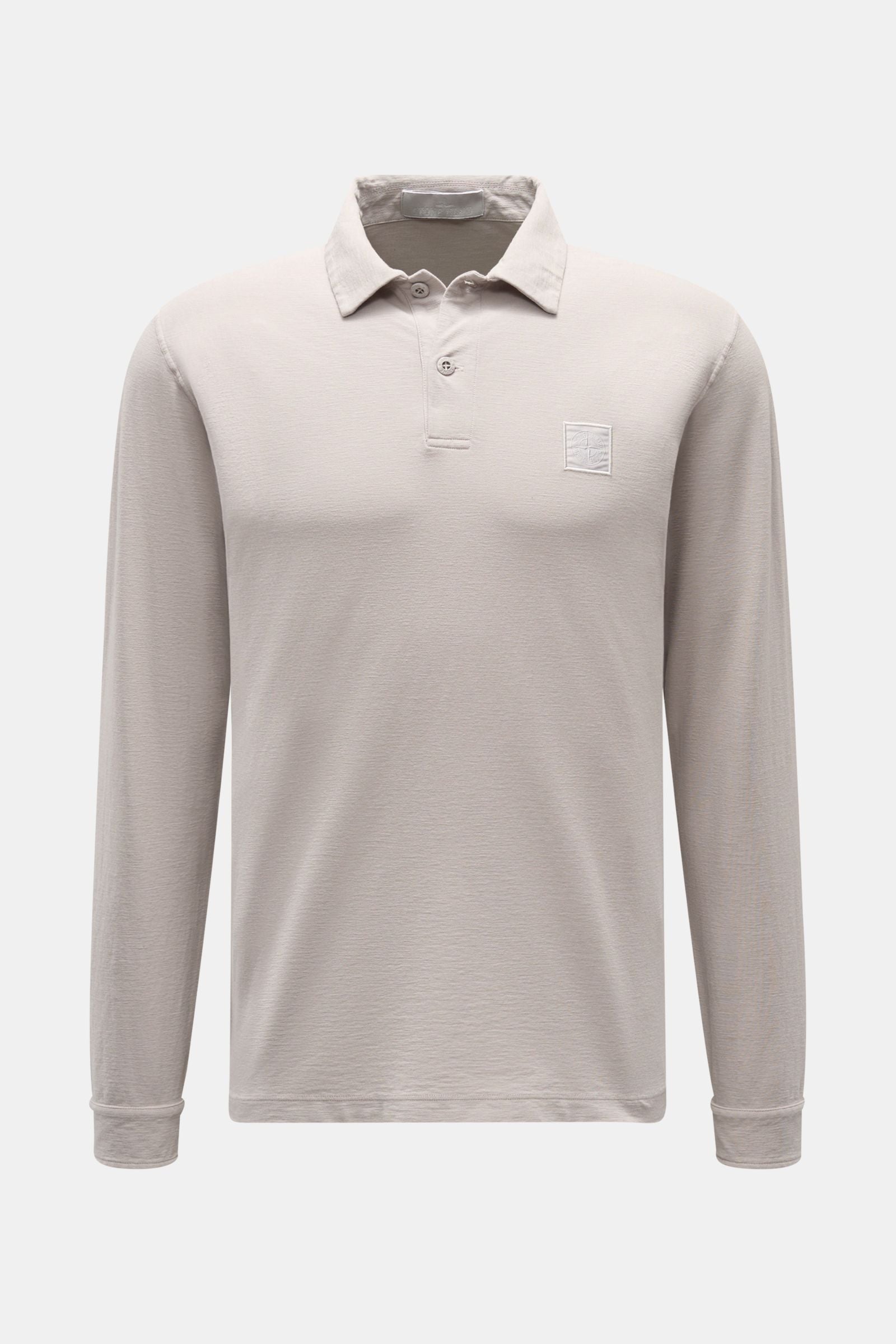 Stone Island Long sleeve polo shirt 'Ghost Piece' - Grey